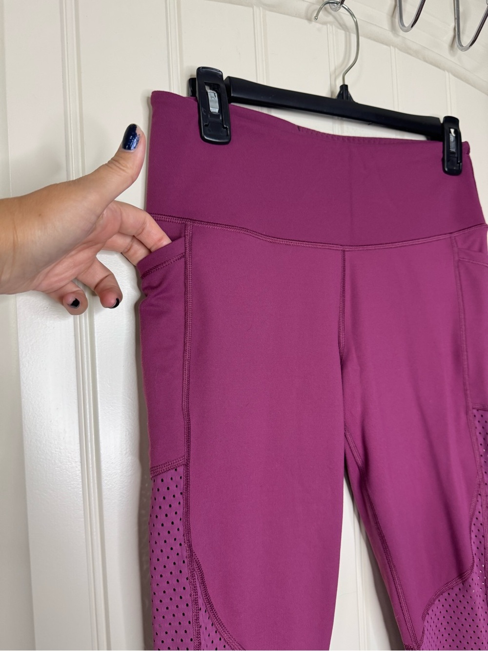 2/for $20 🪩 VS SPORT Plum High-Waist Side Pocket Leggings (Women’s Medium) - Picture 5 of 13